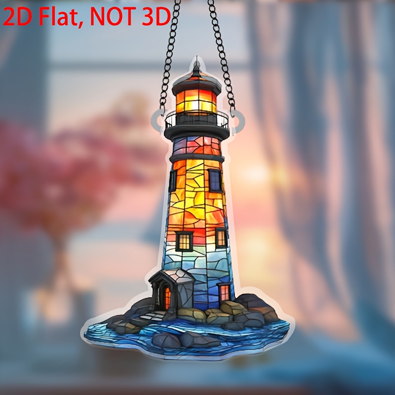 

Lighthouse -8 Inches X 5.5 Inches Acrylic Wall Decoration, Kitchen, Farmhouse, Garden And Country -unique Creative Gift