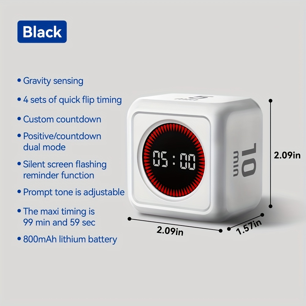 TEMU Visual Gravity Sensing Timer For Kitchen Baking, Fitness, And Tracking
