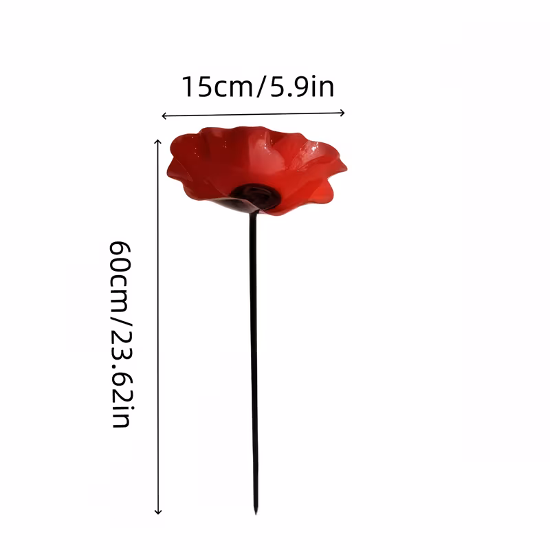 3 2pcs 5 9 inch wrought iron garden decoration outdoor bird and bee watering station to the most intimate gift for gardening enthusiasts bird details 0
