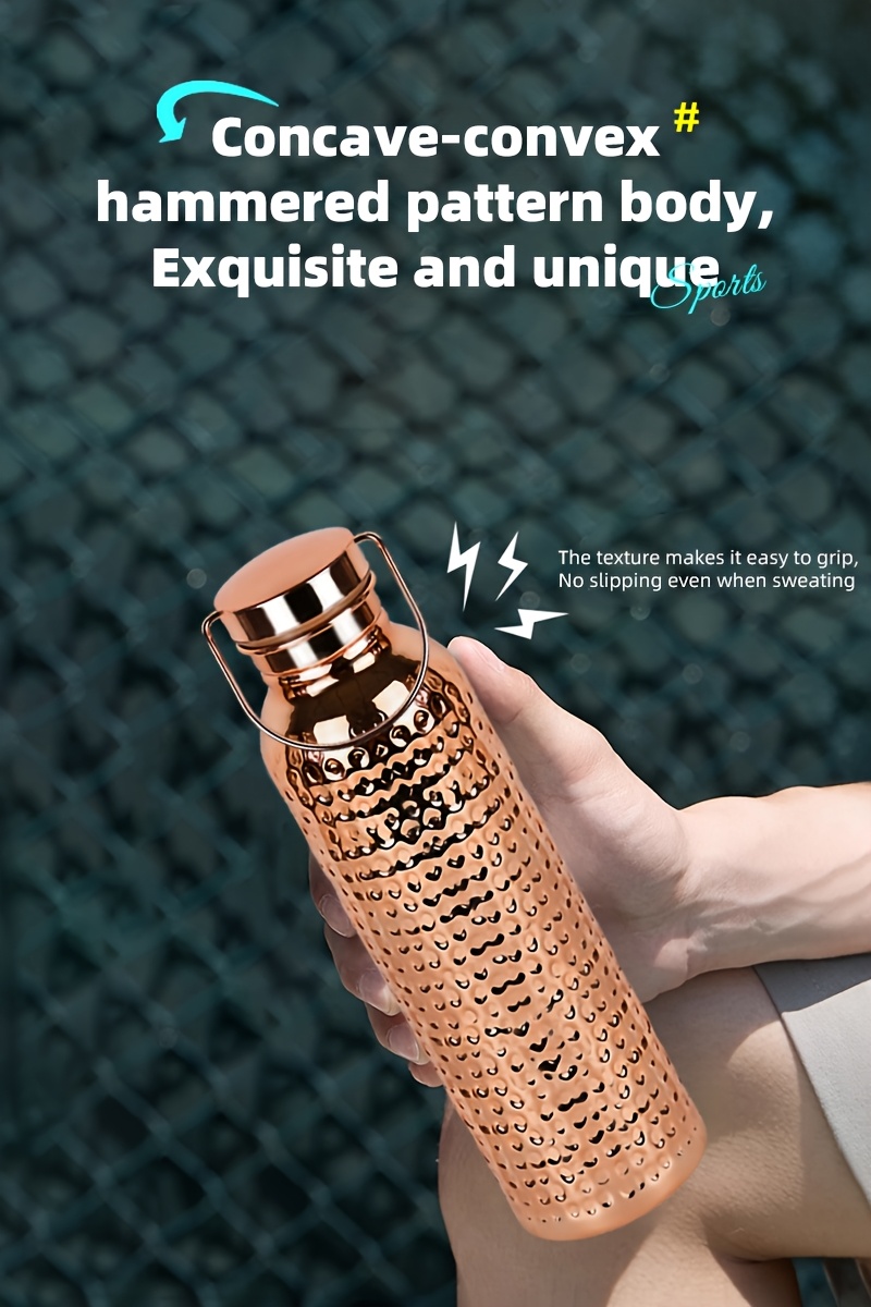 1pc 27oz outdoor hiking water bottle carrying loop integrated design large capacity copper plated tumbler cleaning brush included suitable for gym and outdoor use Product details 2