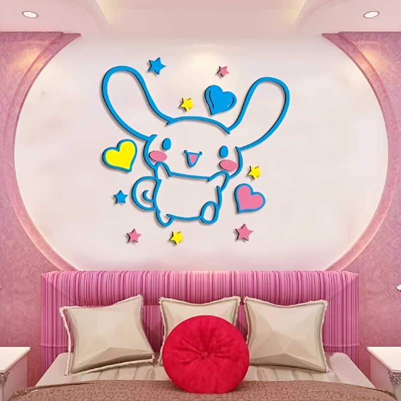 

Sanrio Cinnamoroll Acrylic Wall Sticker - Modern Anime Decor With , Bedroom & Home, Pastel Design, Home Decoration|anime Wall Art|acrylic Decoration, Kawaii Room Decor