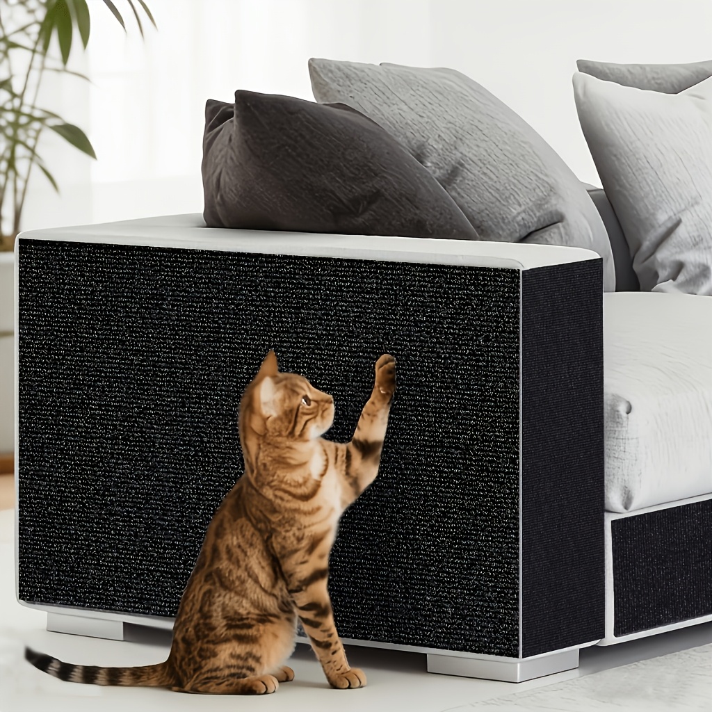 TEMU 2-roll Thickened Self-adhesive Cat Scratching Pad 60x30.0cm, Anti-scratch Mat, Self-adhesive Cat Scratching Board - Durable Self-adhesive Carpet