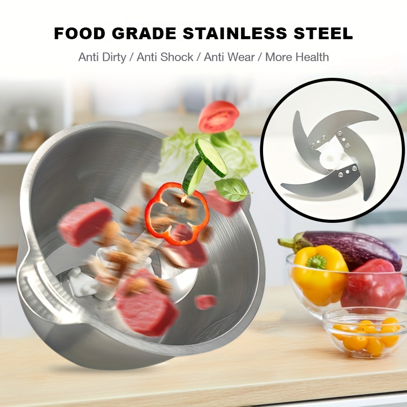 electric food processor meat grinder with   2 speed heavy duty motor 26000 rpm 2 capacity chopper for vegetables fruits baby food meat garlic fast   compact suitable for commercial use Product details 4