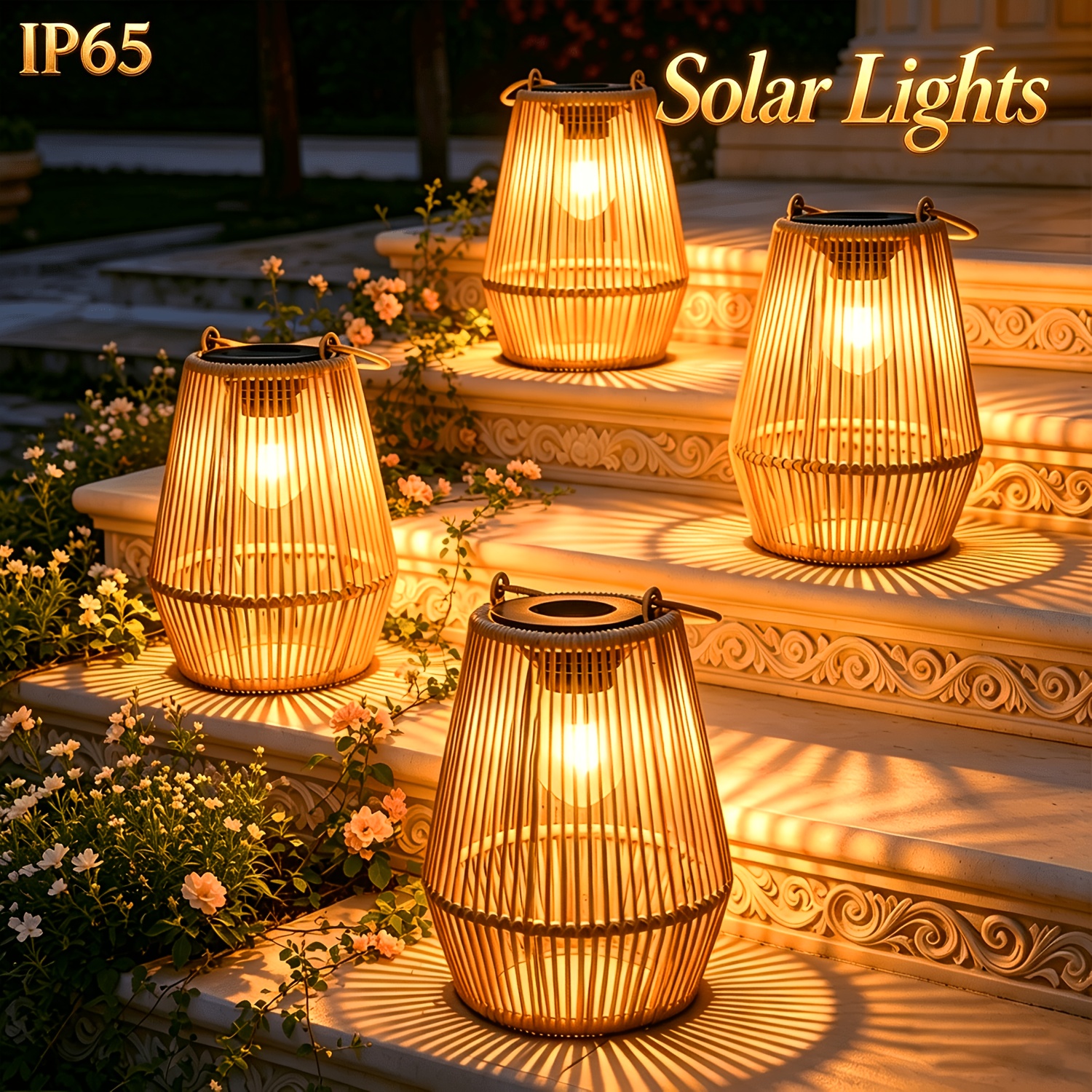Hanging Solar Lanterns (with Built-in LED Bulbs), Outdoor Garden Decorative Lights, Ideal for Decorating Garden Paths And Patios, A Unique Birthday Gift for Women