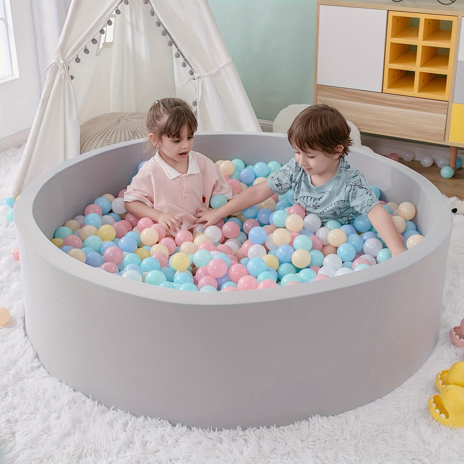 foam ball pit 47 x 13 large ball pits toddlers soft Temu