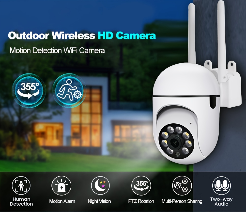 5-Pack Wireless Security Camera System, 1080P Full HD, Round Night Vision Cameras with 355° Rotation, Two-Way Audio, Motion Detection, Smartphone Compatible, USB Powered, for Home, Elderly, Baby, Pet Monitoring details 0