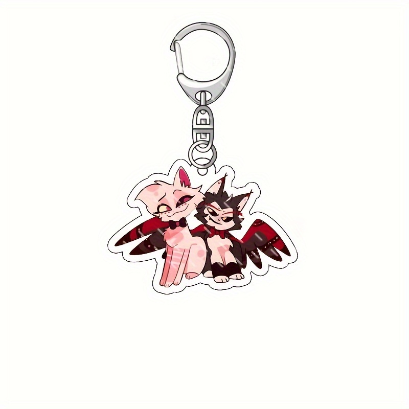 1pc Unisex Trendy Casual Key Chain With Acrylic Cartoon Pendant, Backpack, Clothes And Bag Accessories, Ideal Choice For Gift