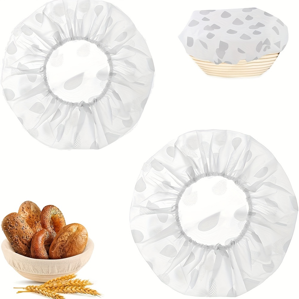 

2-piece Bohemian Style Round Bread Proofing Basket Set With Eva Liners - Food-safe Pet Material, Perfect For Sourdough Baking