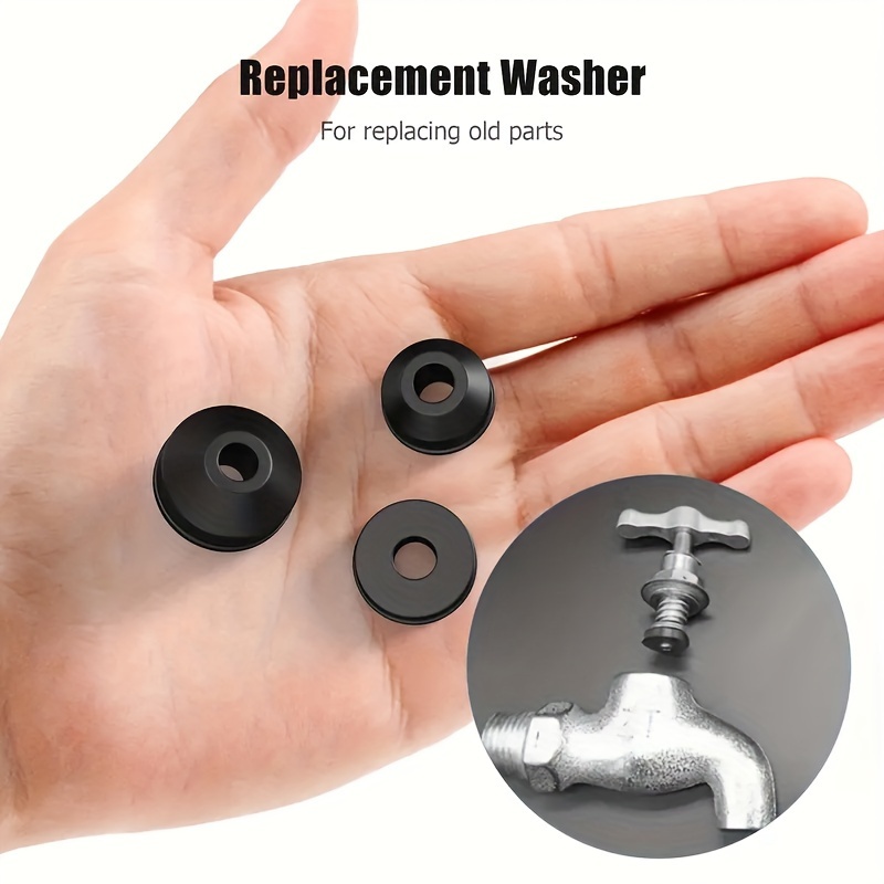 Qualihome Faucet Washer Assortment Kit – 48-Piece Flat & Beveled Washers With Brass Bibb Screws – For Indoor/Outdoor Faucet Repair – Stops Leaks