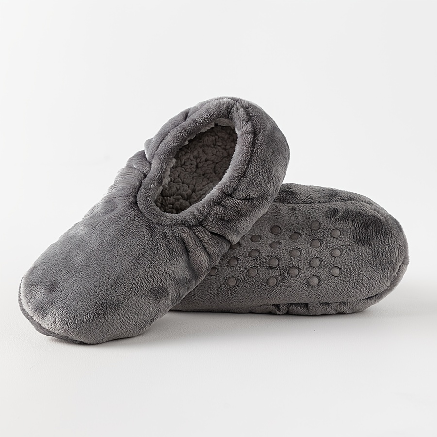 TEMU 1 Pair Of Autumn/winter -friendly Plus-size Men's Casual Daily Indoor Non-slip Lightweight Warm Floor Socks
