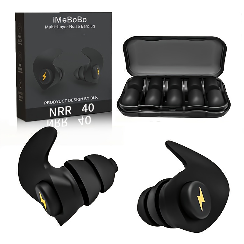 

Sleep Noise Reducing Earplugs, 6 Pairs Of Comfortable Silicone Earplugs, Washable And Reusable, Suitable For Sleeping, Studying, Working, Snoring, Shooting, Concert Use