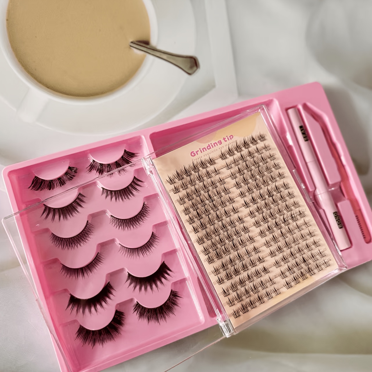 Image of Natural Looking False Eyelashes Kit With 6 Pairs Strip Lashes, Slim Wispy Eye Lashes, Realistic Daily Lashes For Light Makeup Look And