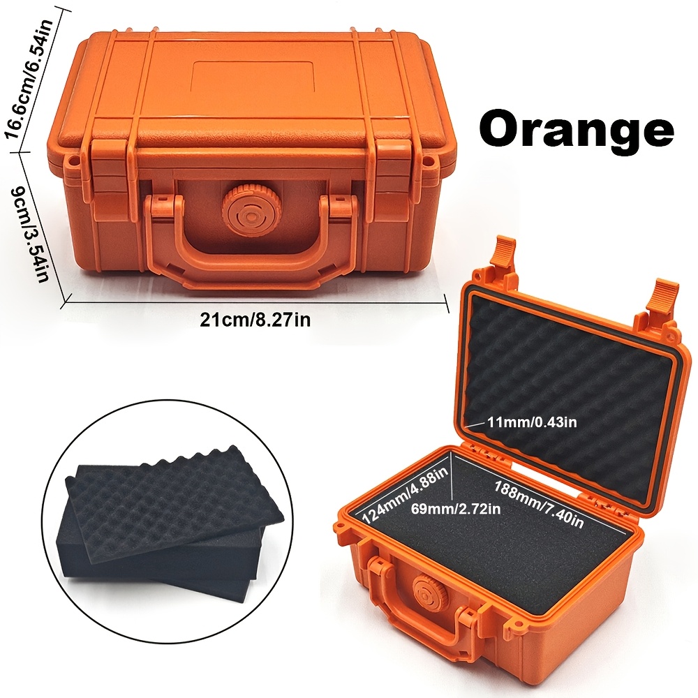 TEMU 1pc Small Hard Shell Durable Plastic Storage Box, Protective Case For Small Cameras, Micro Cameras, Telescopes, Mobile Hard Drives, Usb Drives,