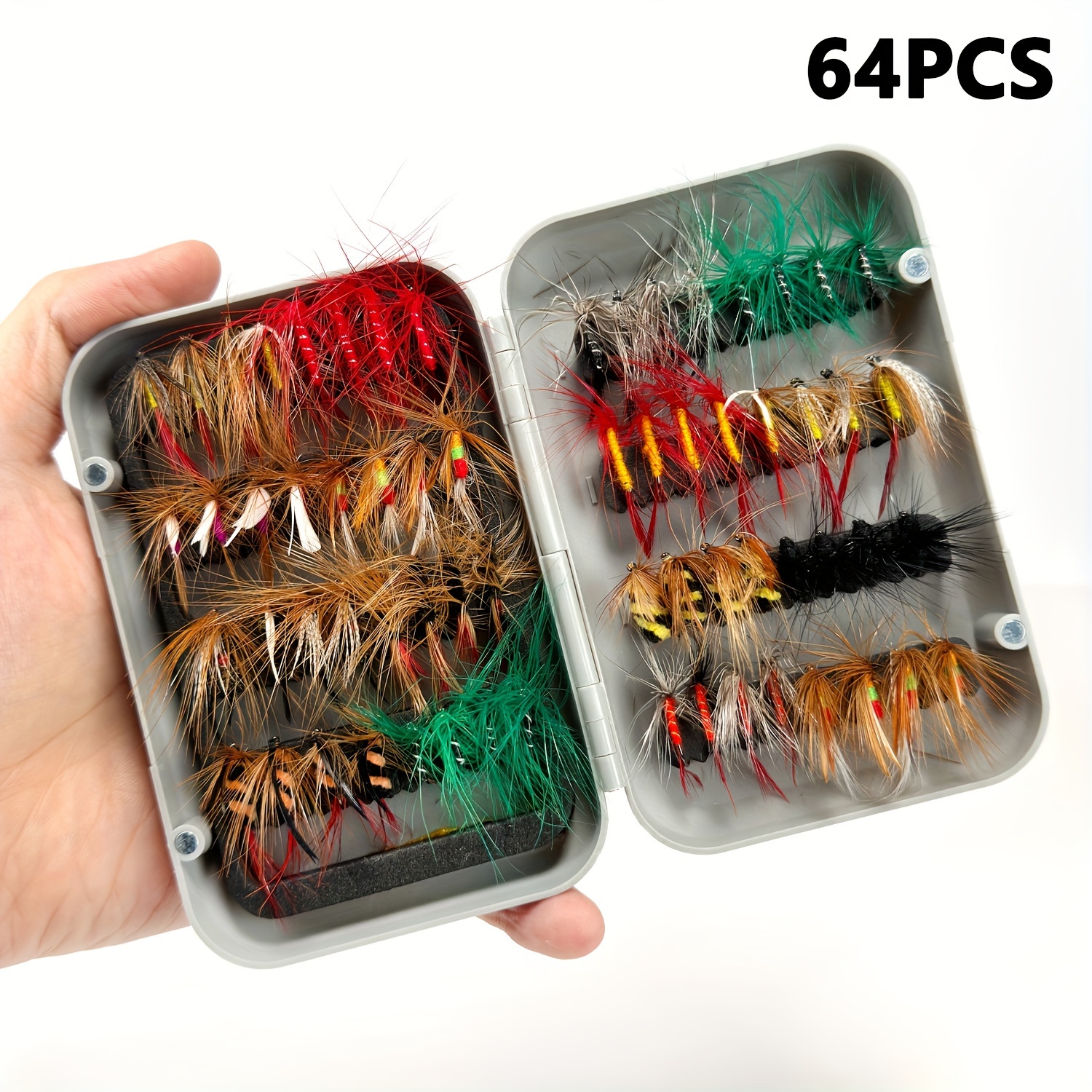 

64pcs Fly Kit, , Dry , Insect Baits For And Bass, Steel Dry For , Mixed , Includes Angling Materials - For Day, , 's Day