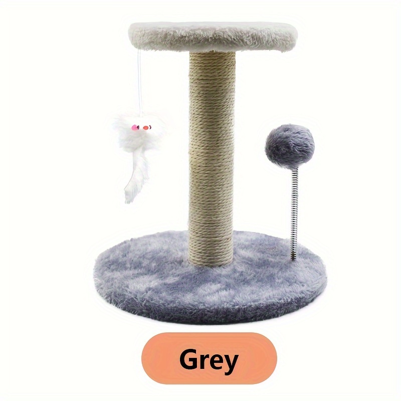 Image of 1pc Suitable For Young Cats - Kitten Climbing Frame, Cat Scratching Post, Pet Kitten Scratching Board With Hanging Mouse , Indoor Pet Furniture, Kitten Scratching Post.