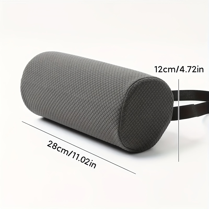 ergonomic memory foam back support pillow for office chair breathable durable comfortable lumbar cushion neck roll support   for lower   from car office chair computer ergonomic portable travel pillow chest posture   seat pad soft woven polyester cover machine washable Product details 4
