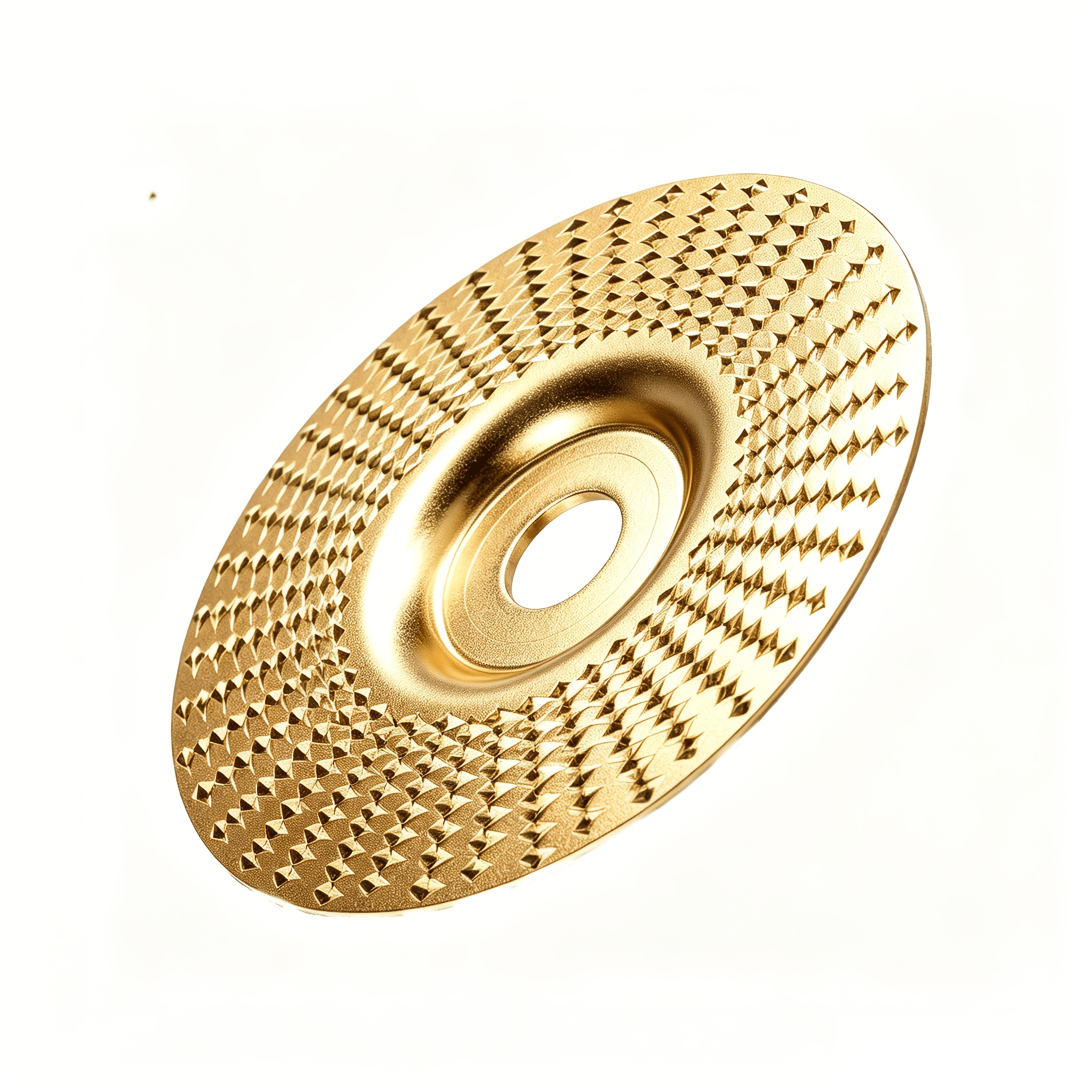 1pc, 100mm Outer Diameter, Angle Grinder Sanding Ratchet, Flat, Round, Golden, Woodworking Tool, Material, Wood Polishing, Wood Grinding Tool