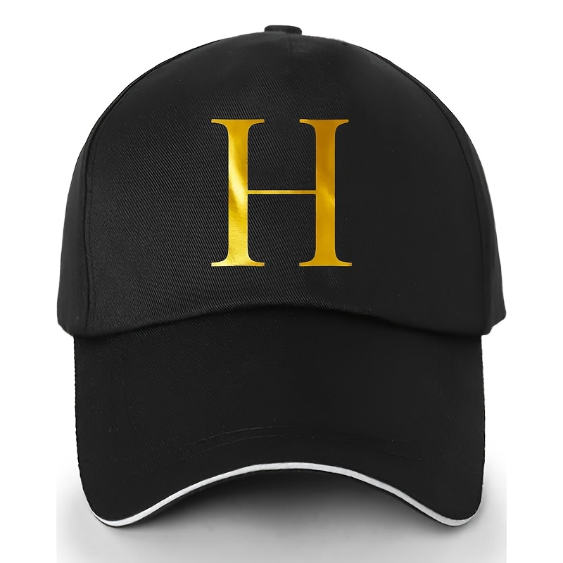 TEMU 1 Gorra de béisbol unisex con estampado de doradas brillantes, tamaño ajustable, , transpirable y de secado rápido, gorra de béisbol de hip-hop,