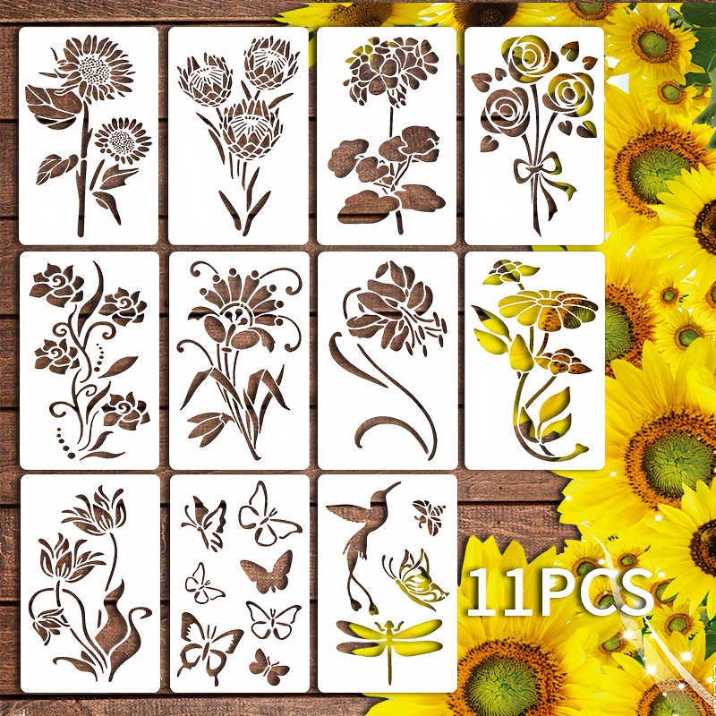 

11pcs Painting Templates, -sized Decoration Templates, And Decoration Painting Templates. , , , . Repeating The Repeatedly