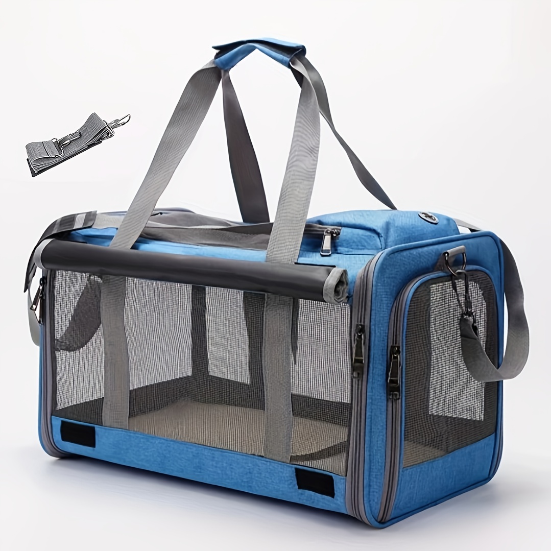 TEMU Large Cat Carriers, Dog Soft Sided Carriers, Airline Approved Travel For Large & Medium Cats And Small Dogs, Comfortable, Durable, Pet Privacy