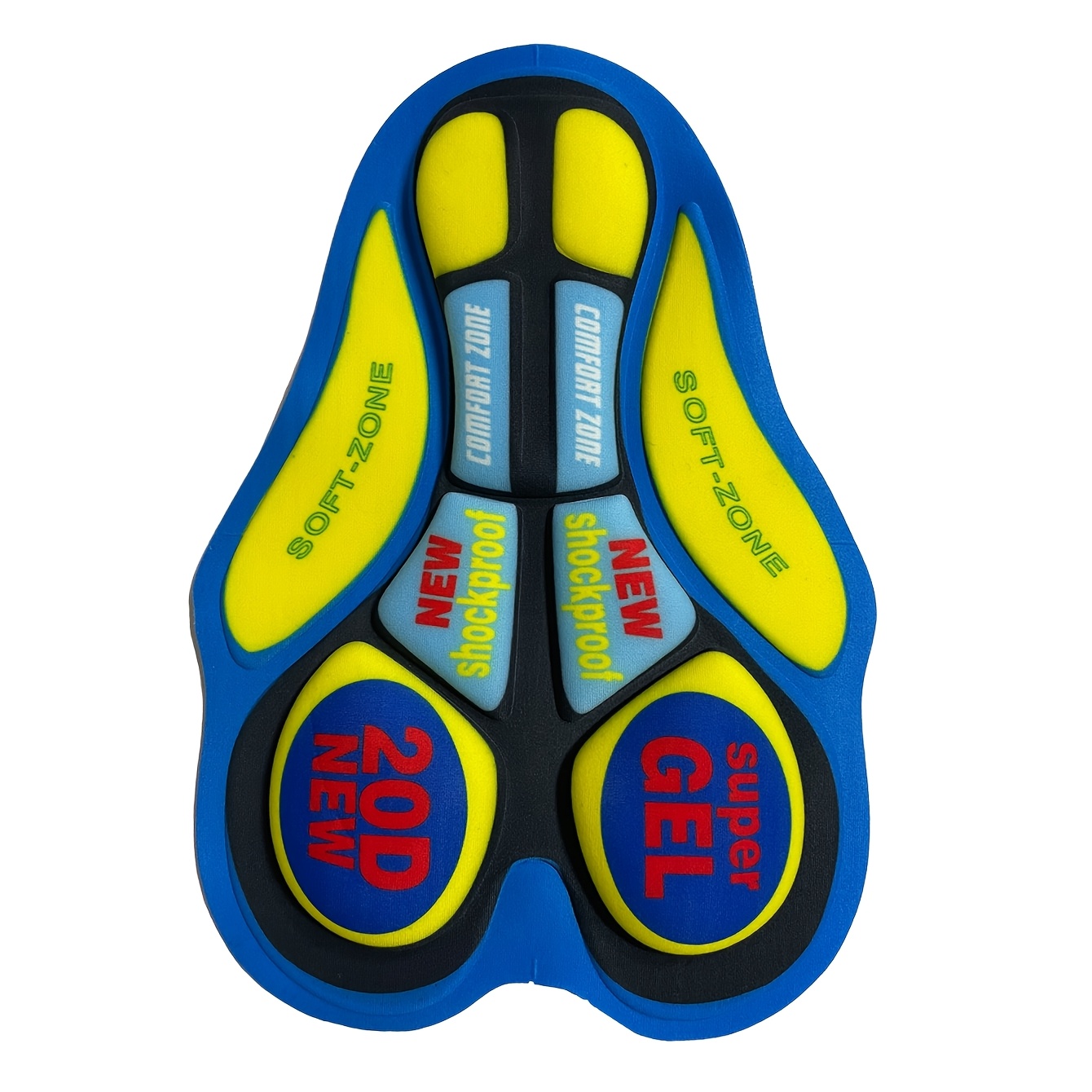 TEMU Mallots de ciclismo con peto de GEL estampado, para asiento de bicicleta, culotte de ciclista con contorneado 3D, unisex