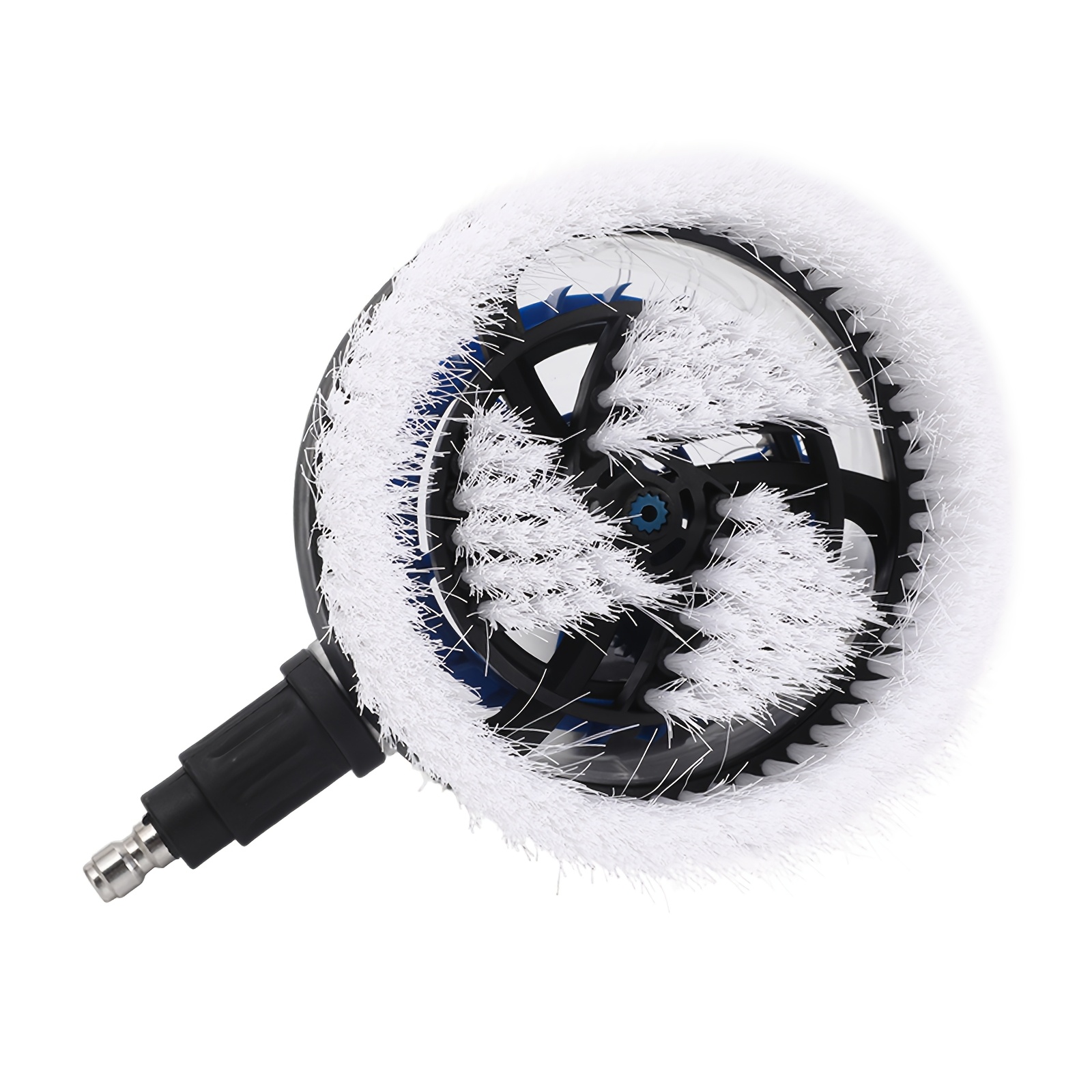 TEMU High Pressure Washer Rotating Brush Attachment With 1/4 Quick Connector, Fan Shaped Rotary Car Wash Brush For Pressure Washers