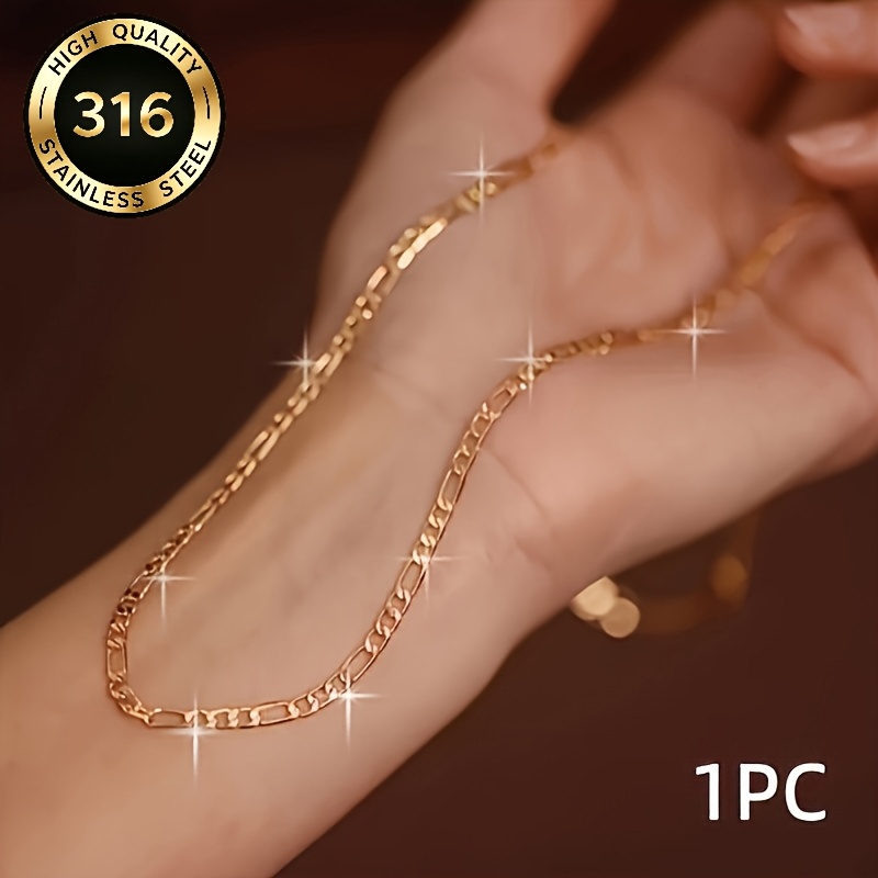 Unisex 316L Stainless Steel Cuban Link Necklace