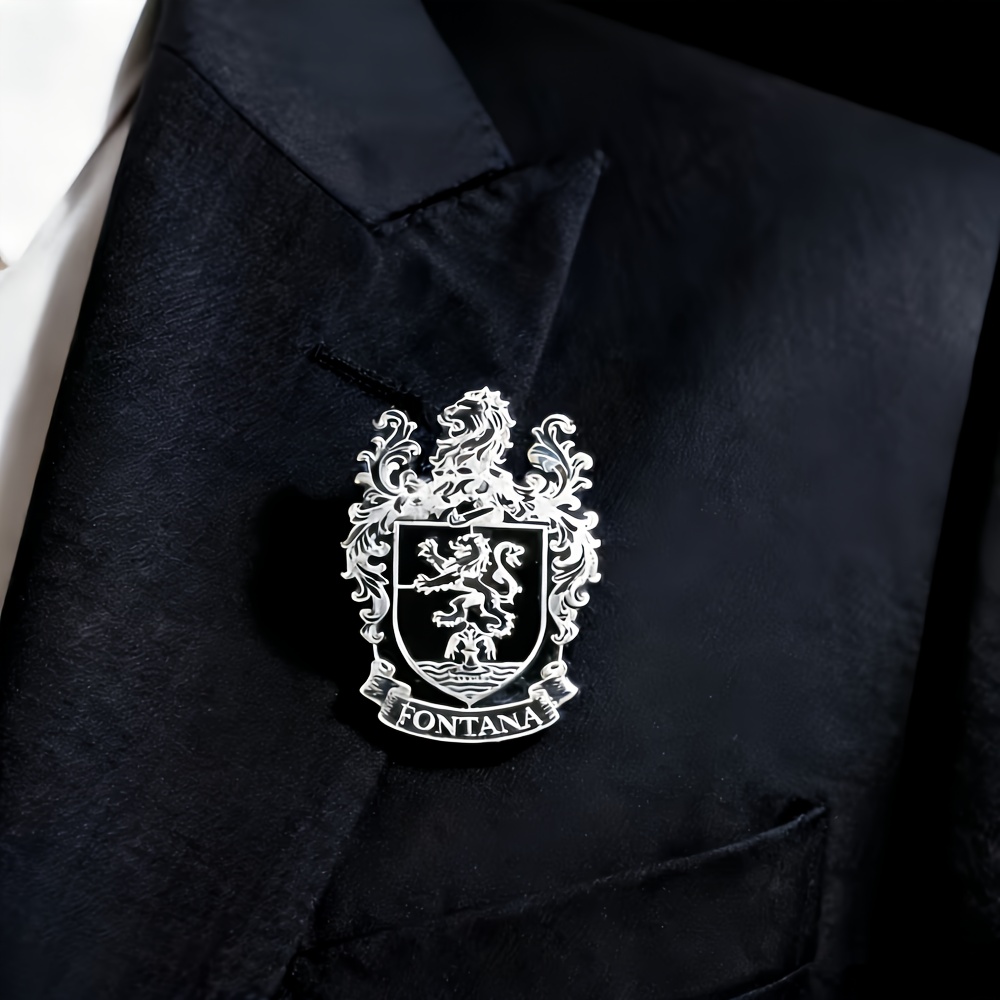 E-shop [Personalisiert] . LOGO Brosche, personalisierte Firmenabzeichen-Brosche, Edelstahl-Designmuster-Brosche, personalisierte Grafik-Brosche,