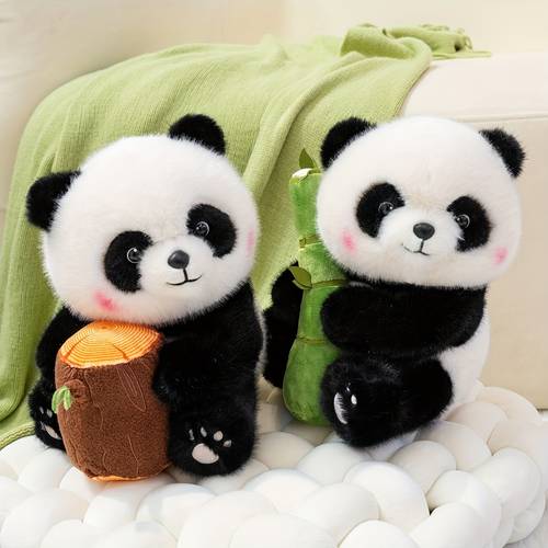 25cm 9 84in 4 plush toys bamboo stump leaf pillow regular designs soft polyester stuffed animals for halloween christmas easter birthday gifts 0 age white