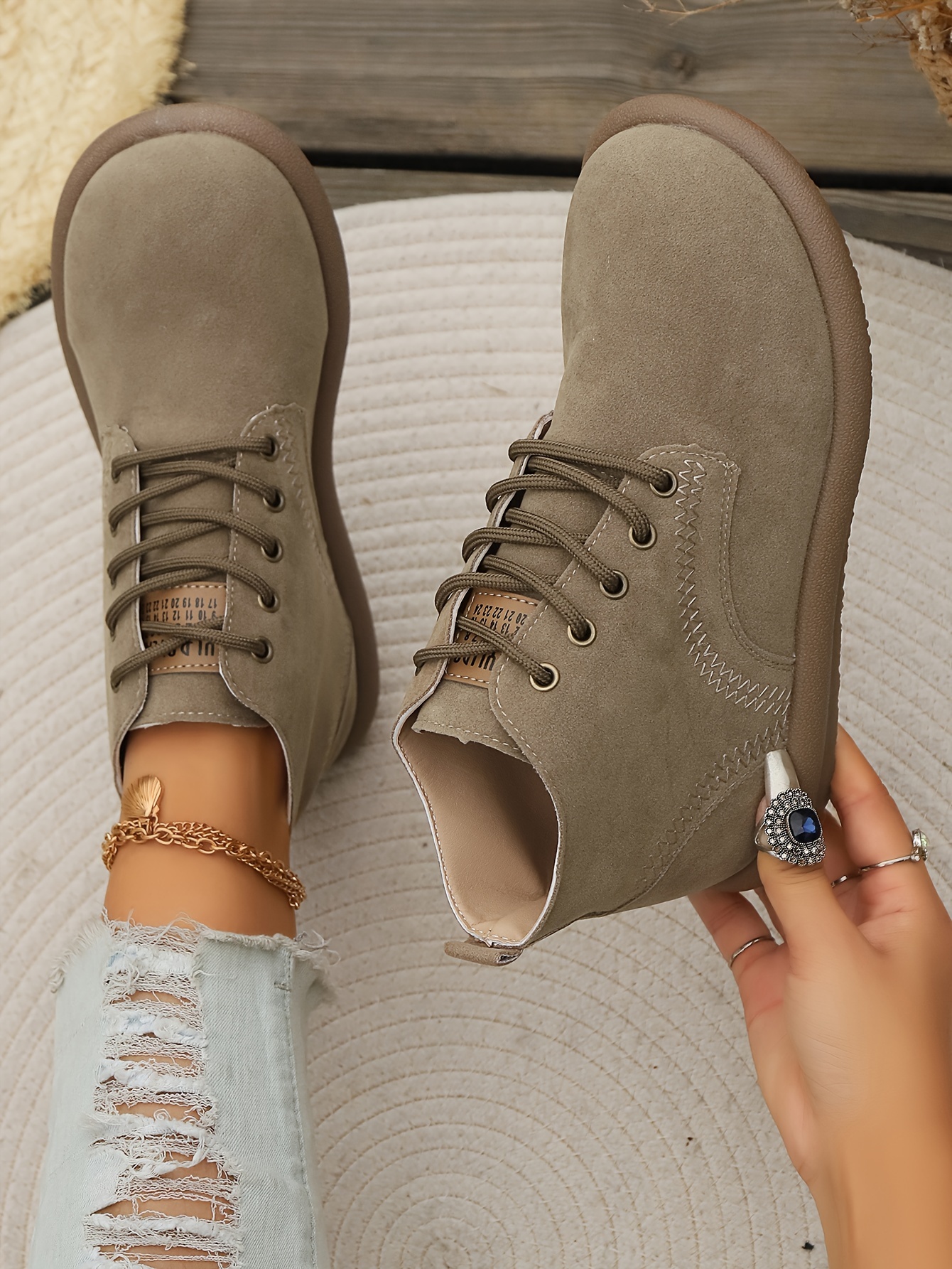 retro motorradstiefel damen braune stiefeletten kurzschaft Temu