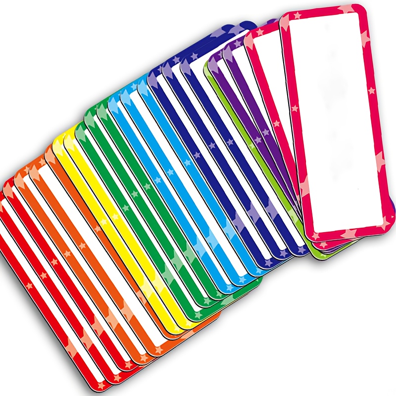 10 30 reusable magnetic dry erase labels color erasable labels for homework refrigerator notes office and   5cm 10cm 1 97in 3 94in office supplies  