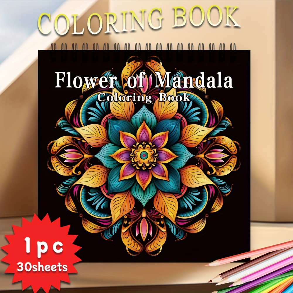 

Extra 30-sheet Coloring Book For Women - Soothing Spiral Art, 8.3x8.3" - Ideal Gift For Birthdays, Holidays & Back To School