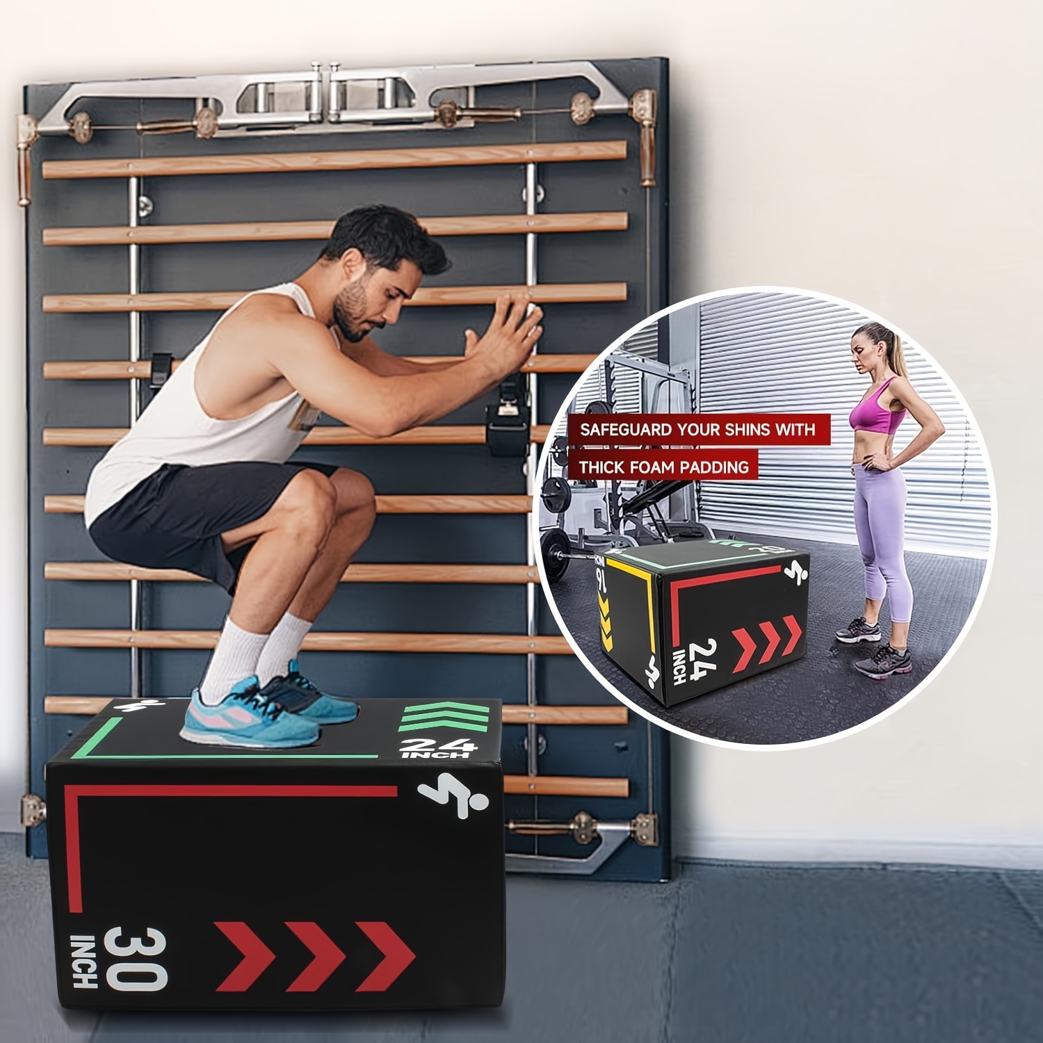 Workout Equipment In1 Plyometric Plyo Box Soft Foam Jump Squat