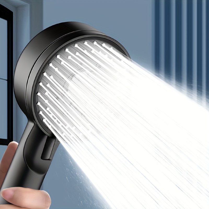 

High-pressure Handheld Shower Head Set With Hose - Wall-mounted, Round Design For Enhanced Water Flow & Comfortable Bathing Experience