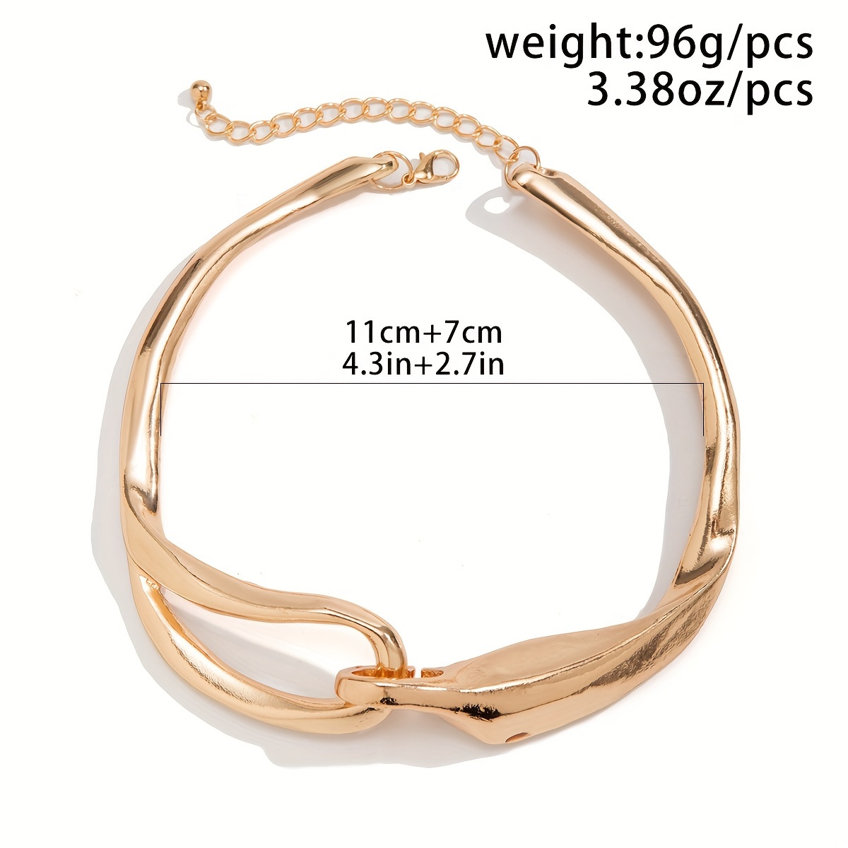 Punk Abstract Golden Buckle Collar - Versatile for Ladies