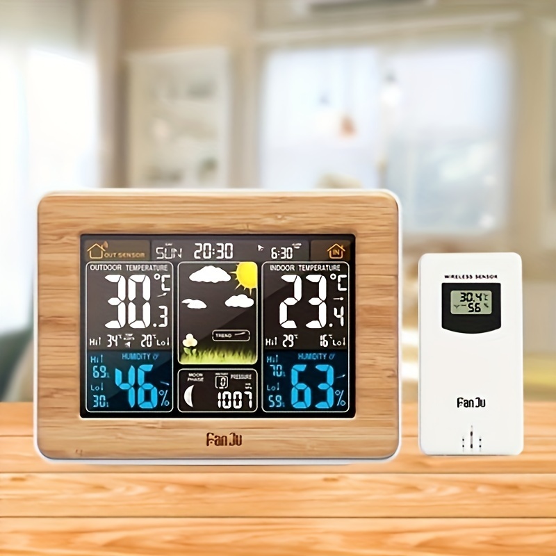 

Weather Station With Alarm And Temperature Humidity Alarm Clock With Outdoor Sensors