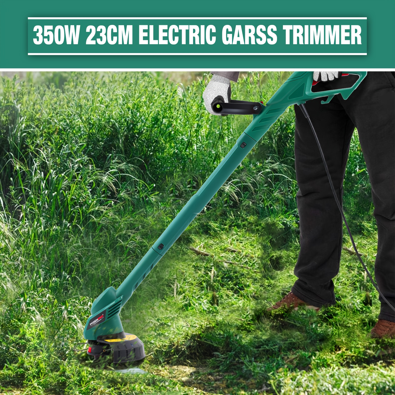 350w grass trimmer corded 23cm string trimmer Temu Philippines - Main Image