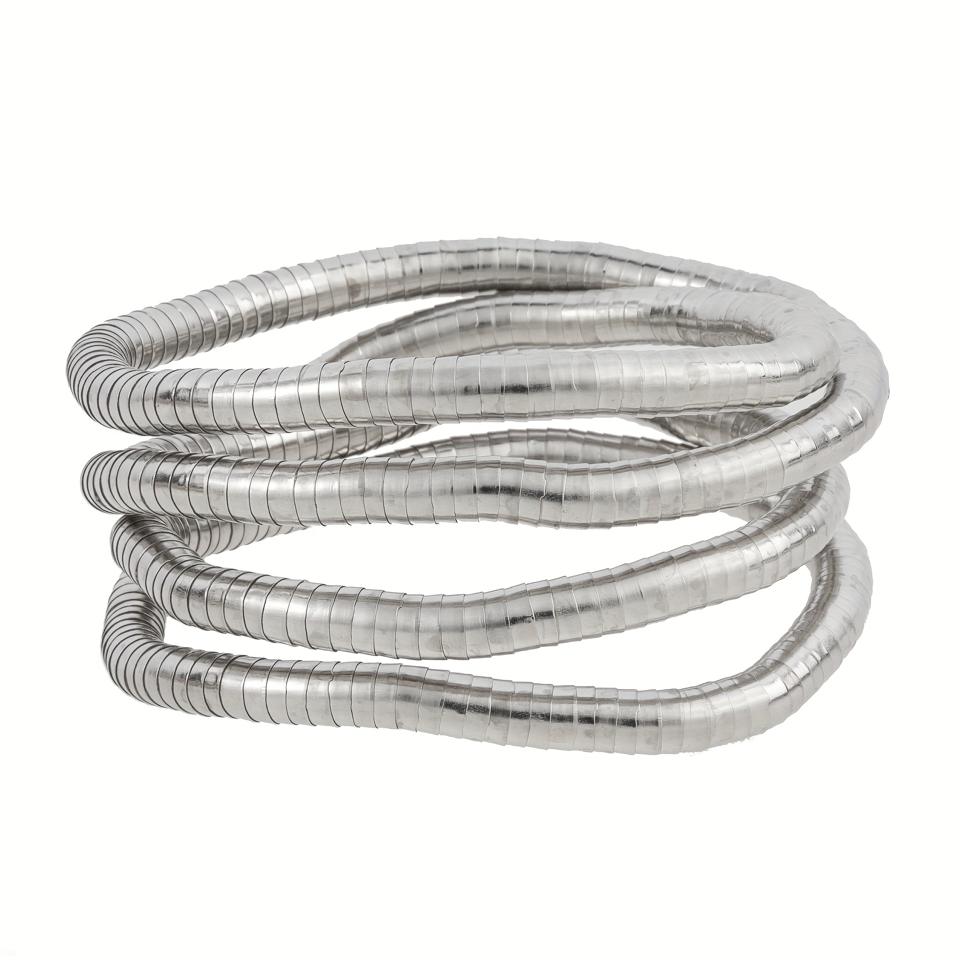 Women's Golden & Silvery Exaggerated Snake Necklaces, Seamless , Stackable Collarbone Chain, Geometric Arm Cuff & Multi-loop Bangle