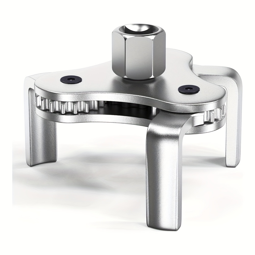 TEMU Adjustable Filter Wrench, Suitable For Sizes Ranging From 2-1/2" To 4.5", Featuring A 3-jaw Design For Removing Oil Filters From Cars, Trucks, And Motorcycles, Ideal For Repair Work