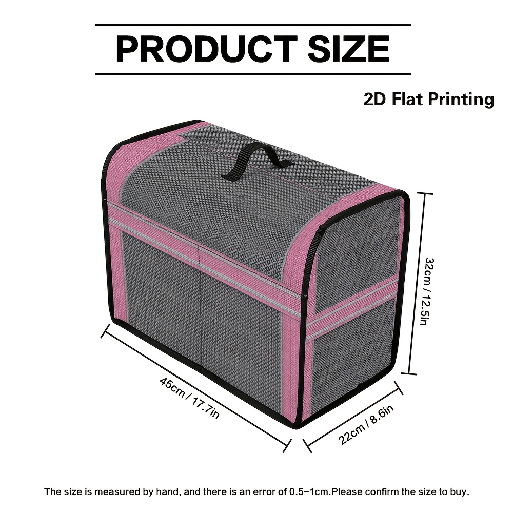TEMU 1pc para máquina de coser decorativa 2D con diseño minimalista a cuadros, se a máquinas estándar, de tela con práctico bolsillo y asa superior
