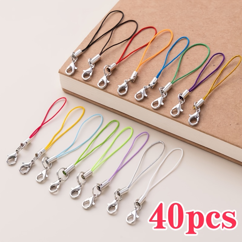 Image of 40pcs Of 65mm Mobile Phone Lanyards In Different Colors. Includes A Chain; Versatile Mobile Phone Lanyard, Keychain, And Jewelry Cord. Suitable For Multiple Uses ( Colors, Mixed Colors)