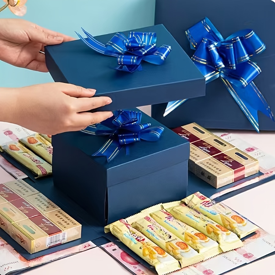 E-shop Geschenk für Sie/Ihn 1 Set Fünf-in-Eins Überraschungs-Geschenk Explosion Box, Papier Handgemachtes Fotoalbum/Geburtstagsgeschenk Verpackungsbox,