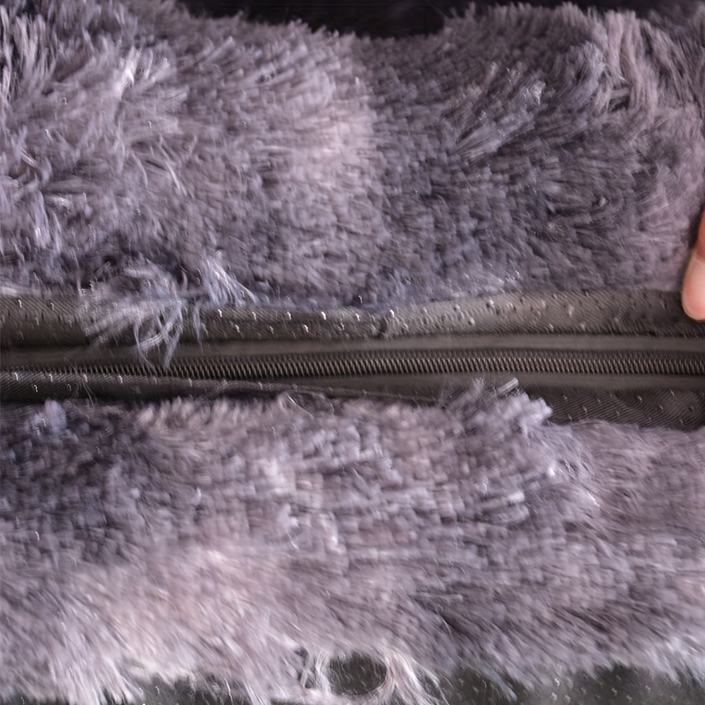 removable double layer long fur pet sofa for dogs polyester fiber fill small to large breed dog bed easy assembly mixed colors cozy plush texture detachable design for cleaning     sofa pet bed Product details 1