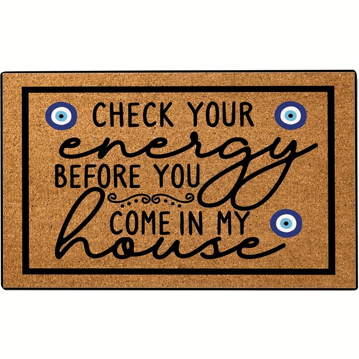

1pc, Home Decoration Welcome Door Mat, Funny Mat With Non-slip Rubber Back Kitchen Carpet Personalized Door Mat
