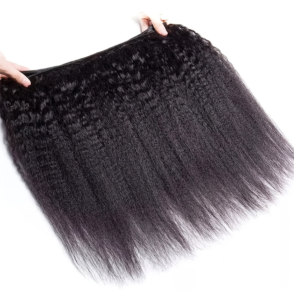 3 bundles   straight human hair extensions 100   brazilian     hair   straight texture natural   for styling   naturallooking hairline   texture details 4