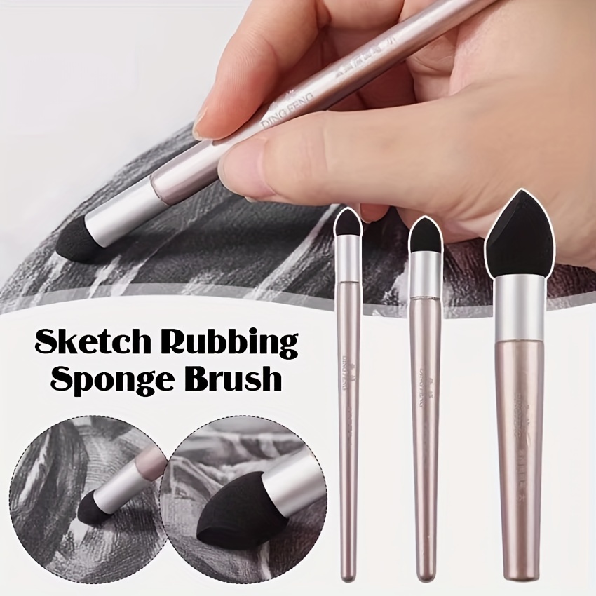 LMTODLFG Artist Blending Sponge Pen Dual Tip Washable Sketch Rubbing Brush Reusable Drawing Art Blenders Tools Professional Student Lightening Highli