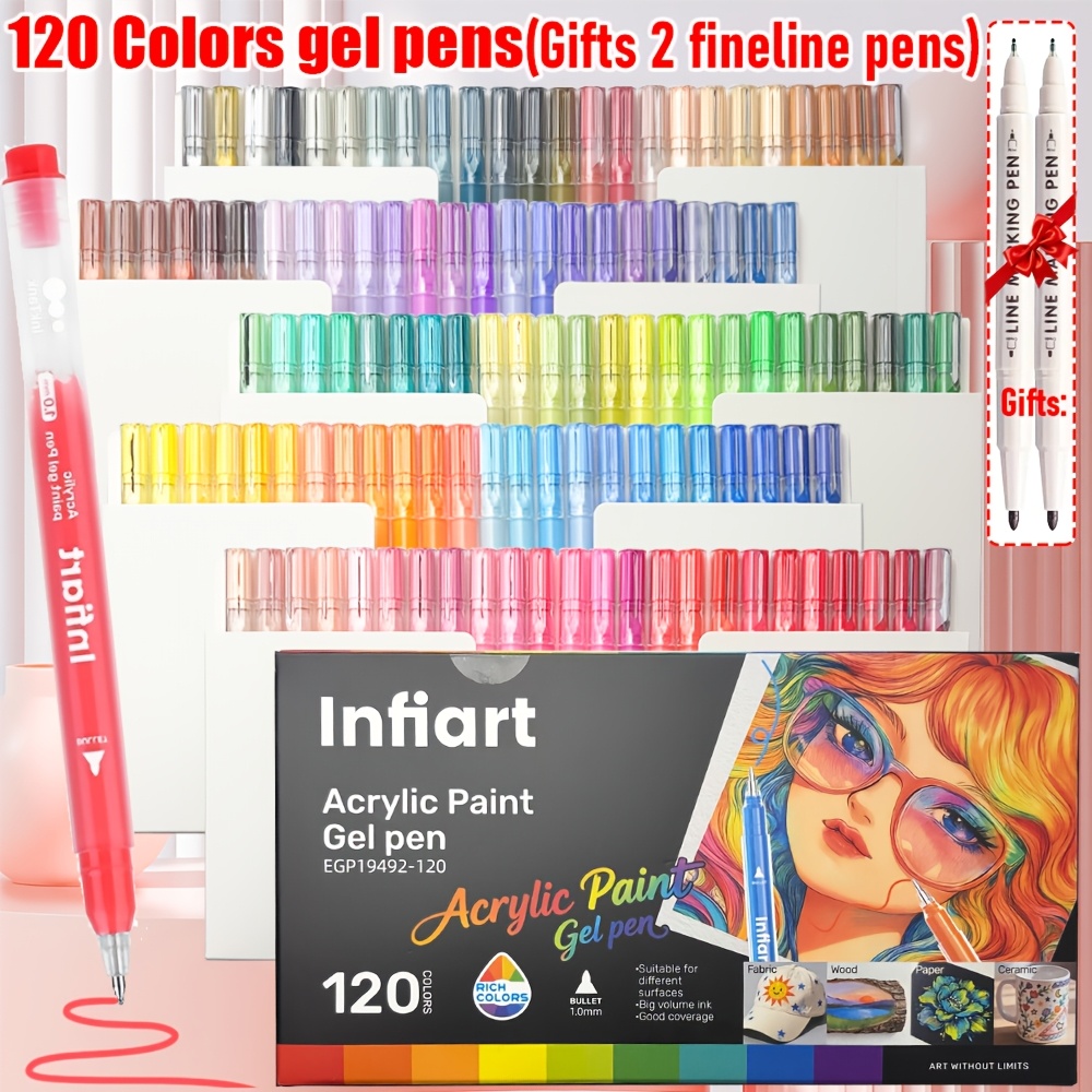 Large-Capacity Boxed Colored Gel Pens Set, 60/80/120 Colors