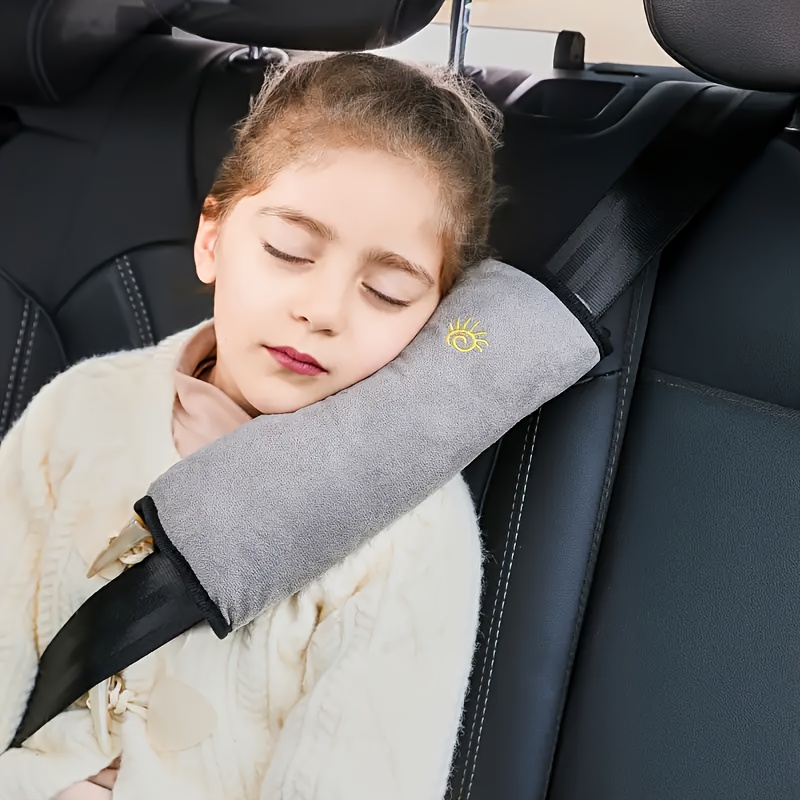 TEMU 2pcs Of Car Belt Shoulder Pads, Safety Belt Adjusters, And Plush Insurance Belt Protectors Are For Day, Travel, , And Long-distance Trips.