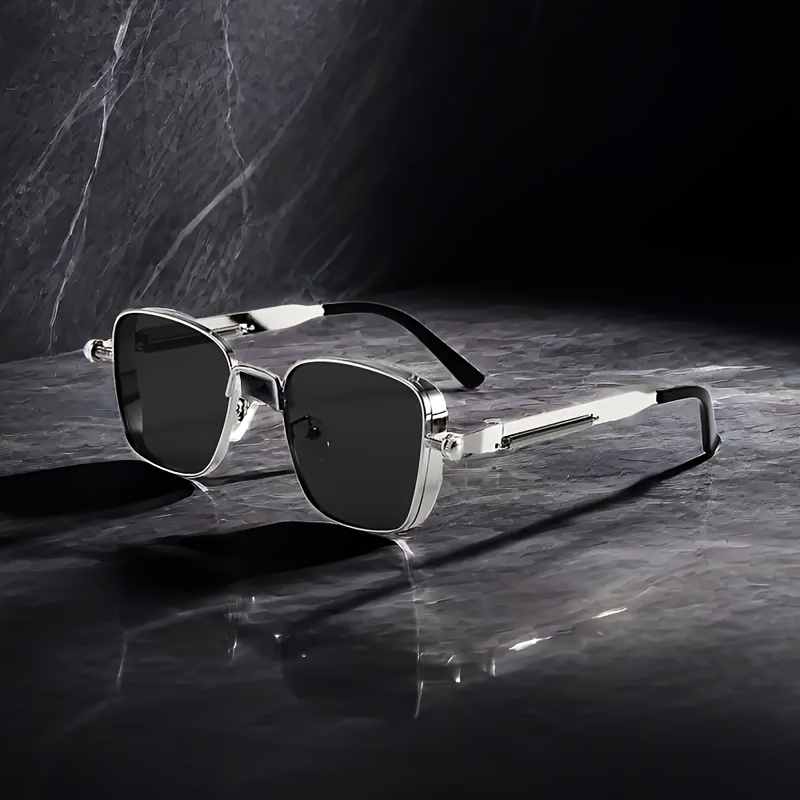 

Steampunk Silvery Square Fashion Glasses For - Stainless , Outdoor Sports, Parties, Travel & Driving