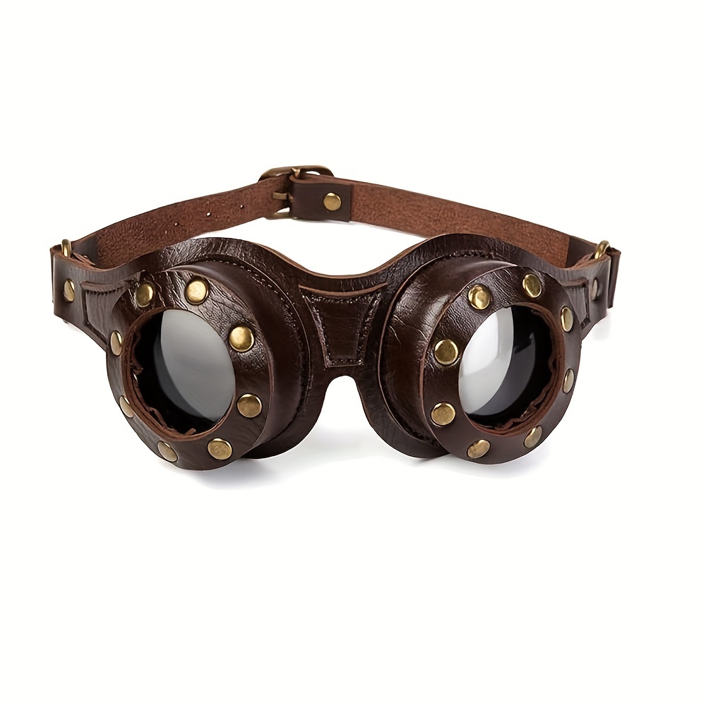 Men's Luminescent Retro Steampunk Glasses Detachable Retro - Temu